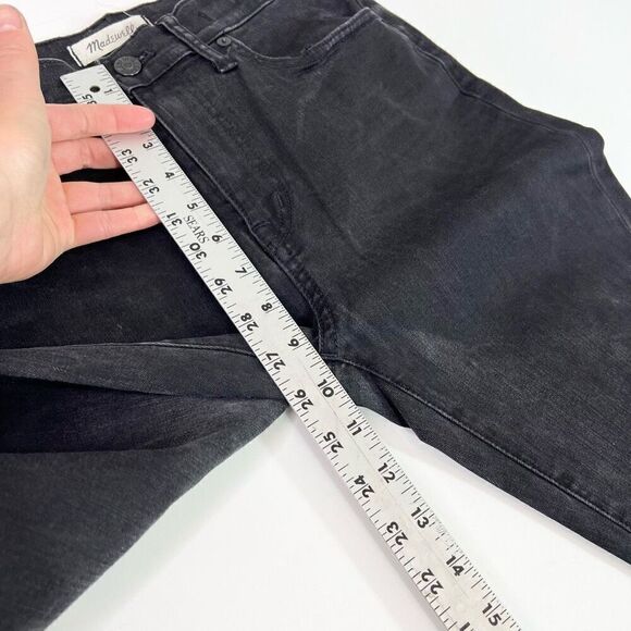 Madewell Jeans Womens Size 28 Black Cali Demi-Boot Frayed Hem Mid-Rise Dark Wash - Picture 8 of 12